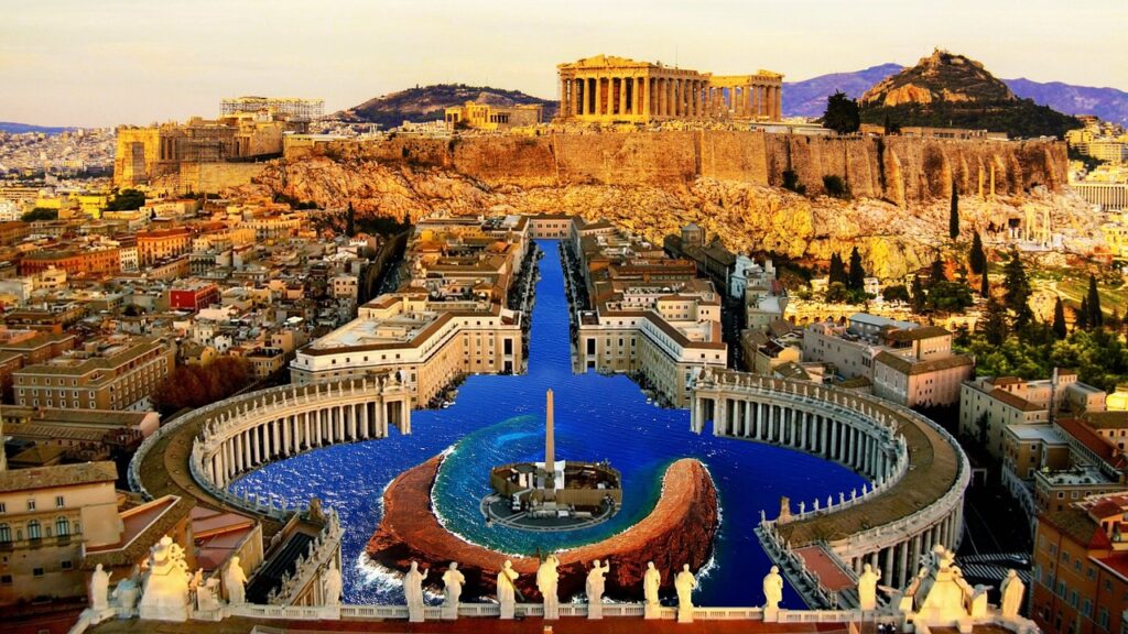 st peter's square, under water, athens, acropolis, athens, athens, athens, athens, athens