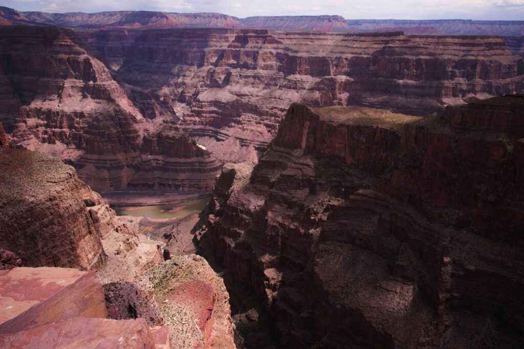 Stunning aerial view of the Grand Canyon showcasing its intricate rock formations and natural beauty.